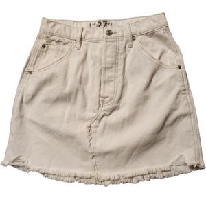 Free People Distressed Skirt Deco White Size 27